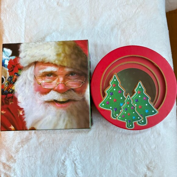 Seasonal Packaging (3) Round and Gem Stone (3) Square Christmas, Nesting Boxes - Picture 3 of 16